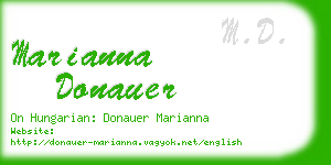 marianna donauer business card